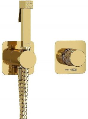 Гигиенический душ со смесителем WasserKRAFT Ems A7651.280.238.216 Золото глянцевое
