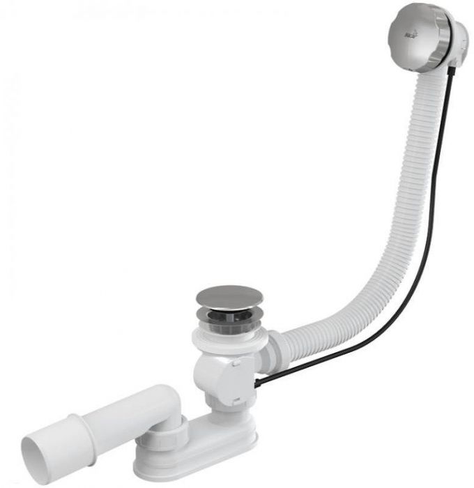 Слив-перелив Alcaplast A55KM-80 полуавтомат Белый Хром