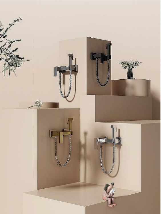 Гигиенический душ со смесителем Splenka S98.51.03 Золото матовое Гигиенический душ со смесителем Splenka S98.51.03 Золото матовое