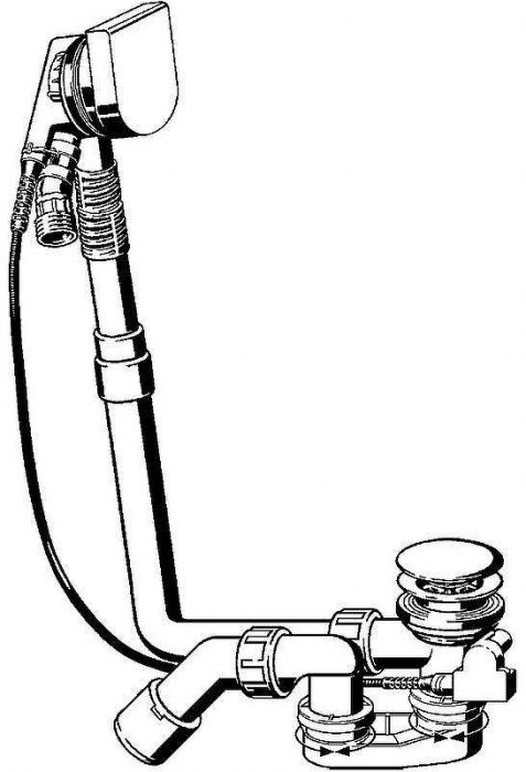 Слив-перелив Viega Multiplex Trio 723347 полуавтомат с наливом Хром глянцевый
