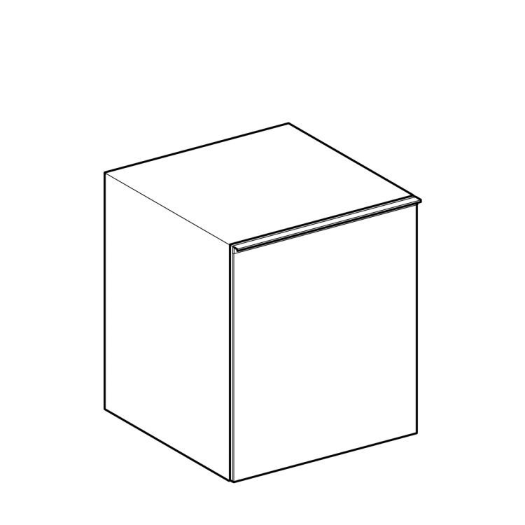 Боковой шкафчик Geberit Acanto, 45x48, лавовый [500.618.JK.2]