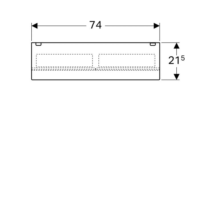 Шкафчик с зеркалом Geberit Acanto, 74x22, дуб Мистик [500.645.00.2]