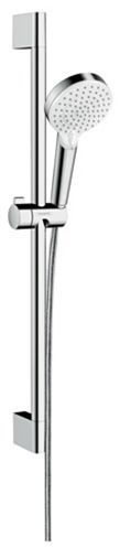 Hansgrohe Crometta Vario Unica Душевой набор: штанга 650mm, ручной душ, 2jet (Rain, IntenseRain), шланг, цвет: белый/хром
