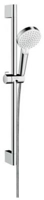 Hansgrohe Crometta Vario Unica Душевой набор: штанга 650mm, ручной душ, 2jet (Rain, IntenseRain), шланг, цвет: белый/хром