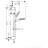 Hansgrohe Crometta Vario Unica Душевой набор: штанга 650mm, ручной душ, 2jet (Rain, IntenseRain), шланг, цвет: белый/хром