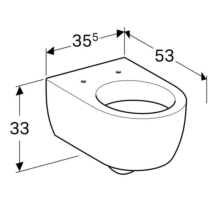Унитаз подвесной Geberit iCon, 204000000