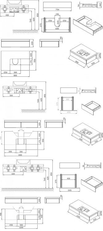Тумба для раковины 120 см Ravak Formy X000001037, орех Тумба для раковины 120 см Ravak Formy X000001037, орех