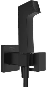 Гигиенический душ со смесителем Hansgrohe Set HG Bidette 29233670S Черный матовый