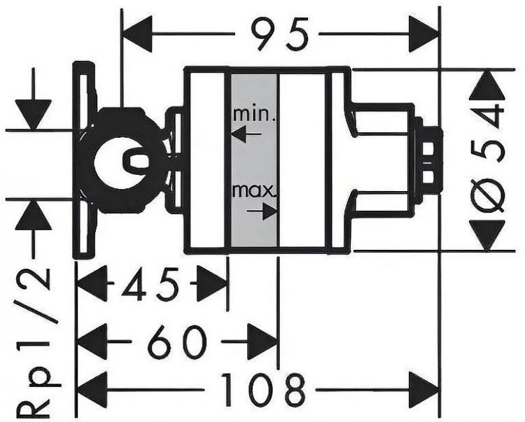 Гигиенический душ со смесителем Hansgrohe Set HG Bidette 29233670S Черный матовый