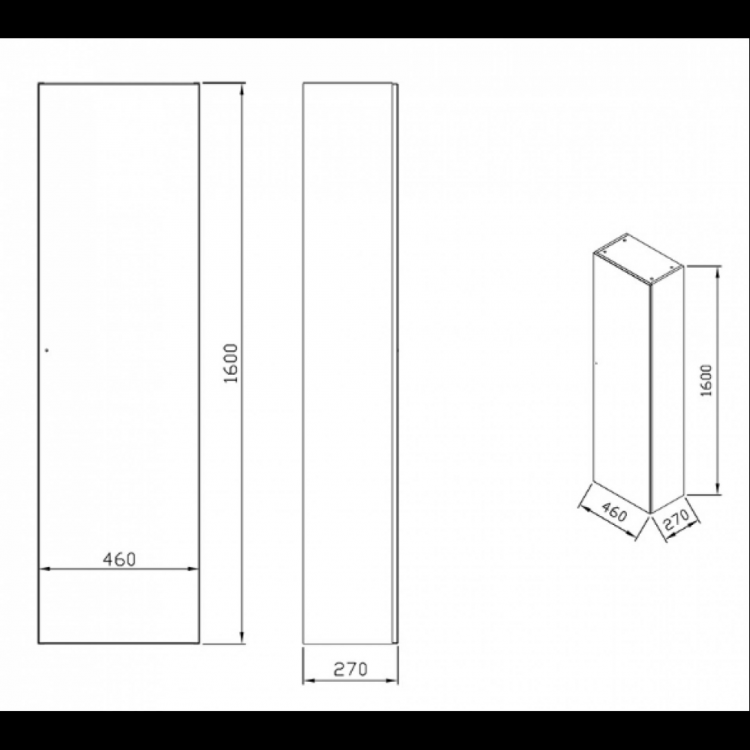 Шкаф-пенал Ravak Formy X000001039 L, дуб Шкаф-пенал Ravak Formy X000001039 L, дуб