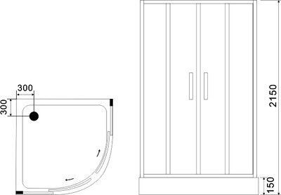 Душевая кабина Black&White Galaxy G8505