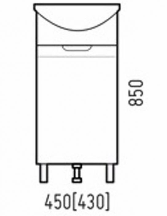 Тумба под раковину Corozo Лея 45 SD-00001490 Белая