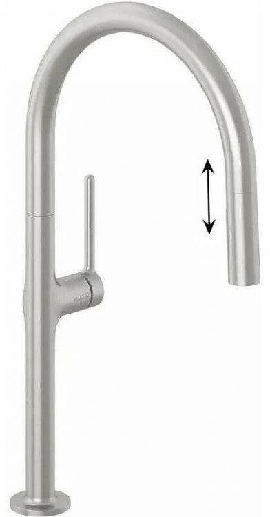 Смеситель для кухни Kludi Reef 50851N575 цвет Никель брашированный