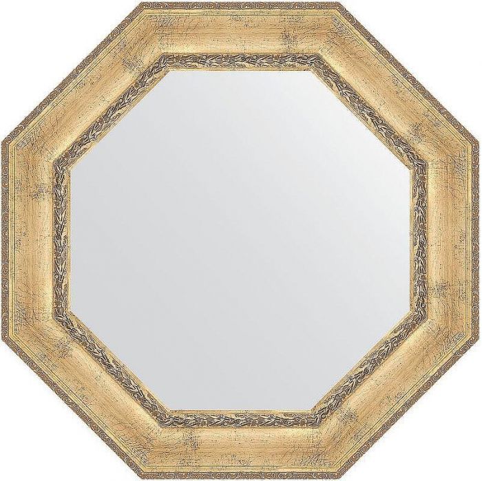 Зеркало Evoform Octagon 83х83 BY 3672 в багетной раме - Состаренное серебро с орнаментом 120