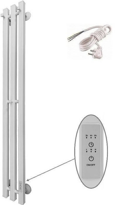 Электрический полотенцесушитель Маргроид Inaro профильный 1200x120 Inaro3v-12012-1081-9016R правый Белый матовый