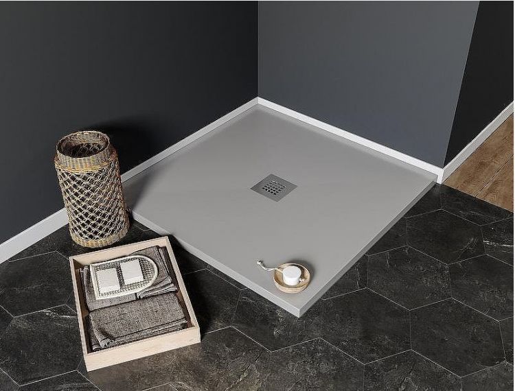 Душевой поддон из искусственного камня Aquanet Pleasure 90x90 258874 Серый