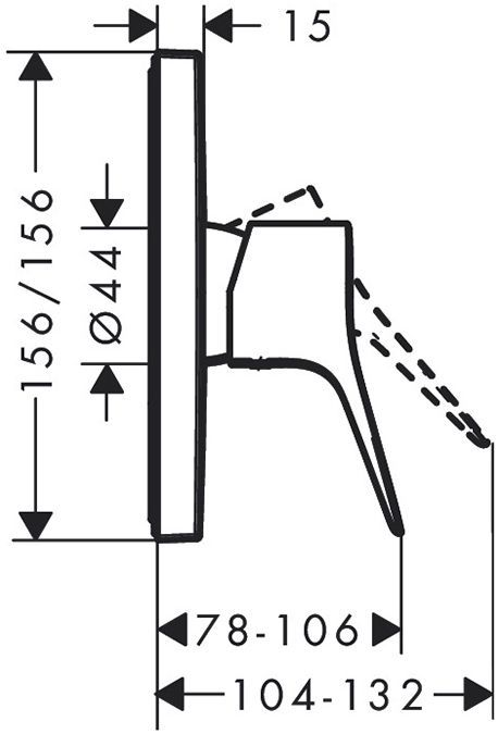 Hansgrohe Vivenis Смеситель для душа, встраиваемый, СМ, цвет: хром