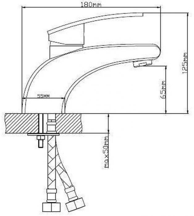 Смеситель для раковины Boou B8213-1 цвет Хром