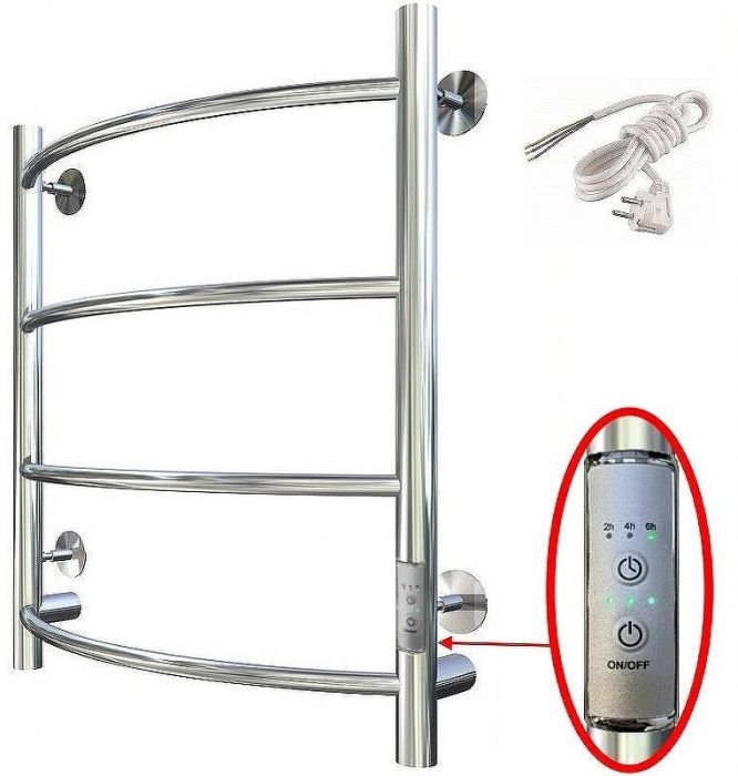 Электрический полотенцесушитель Тругор ПЭК 5 СП 60x50 Хром