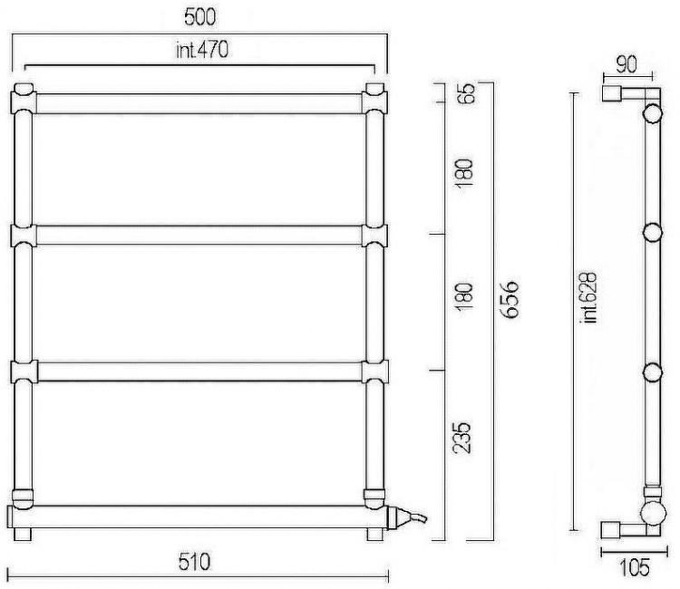 Электрический полотенцесушитель Margaroli Sole 542-4 5424704OBNC Бронза Электрический полотенцесушитель Margaroli Sole 542-4 5424704OBNC Бронза