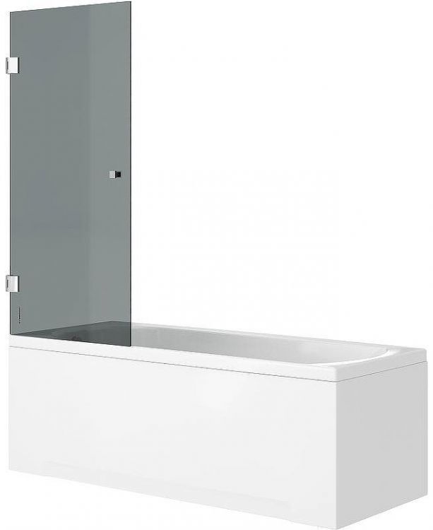 Шторка на ванну STWORKI Ольборг 70 MV-OL-70-CR-T профиль Хром глянцевый стекло тонированное