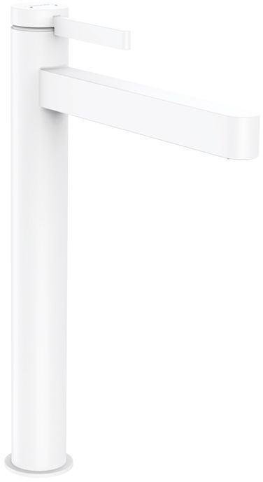 Hansgrohe Finoris Смеситель для раковины, 1 отв., со сливным клапаном Push-Open, цвет: белый матовый