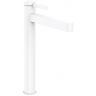 Hansgrohe Finoris Смеситель для раковины, 1 отв., со сливным клапаном Push-Open, цвет: белый матовый