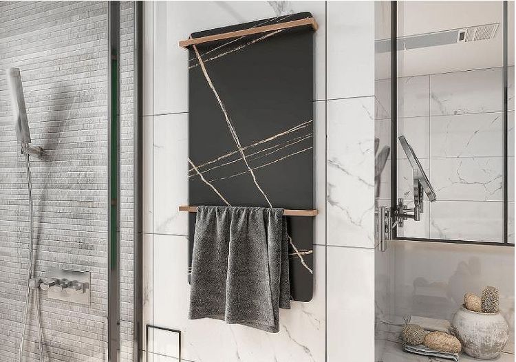 Электрический полотенцесушитель Black&White Universe 432x810 38900 Коричневый с золотом Электрический полотенцесушитель Black&White Universe 432x810 38900 Коричневый с золотом