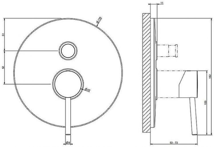 Смеситель для душа Gessi Emporio Via tortona 18779#031 Хром