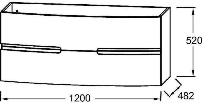 Тумба под раковину Jacob Delafon Nona 120 EB1890RU-442 подвесная Серый антрацит