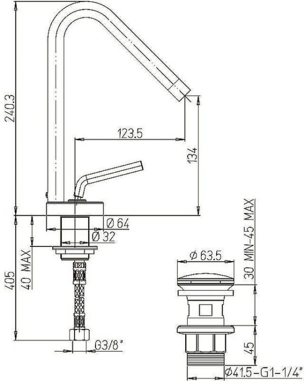 Смеситель для раковины Paini Pixel new 81CR211NEWKM Хром