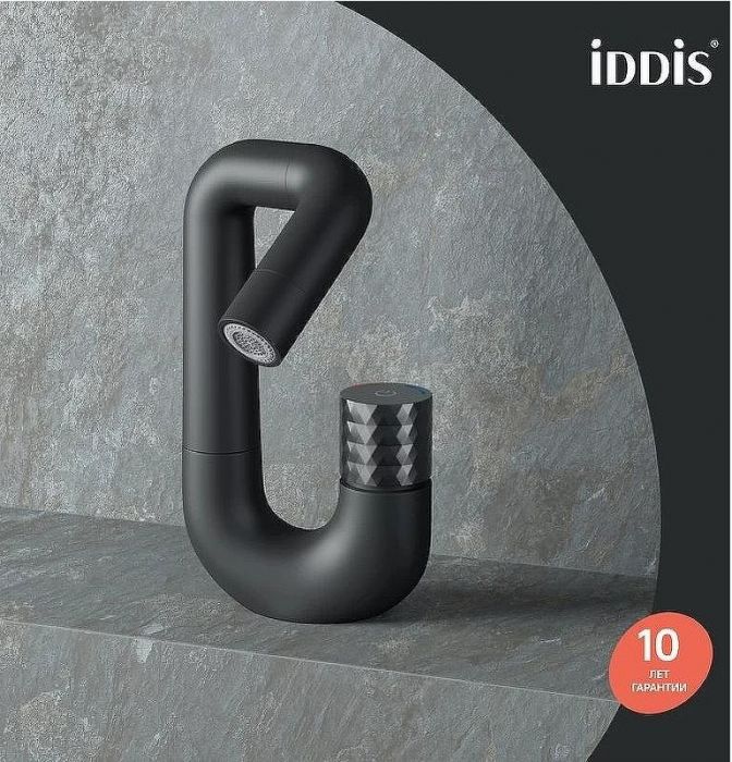 Смеситель для раковины Iddis Twist TWIBLBTi01 Черный матовый