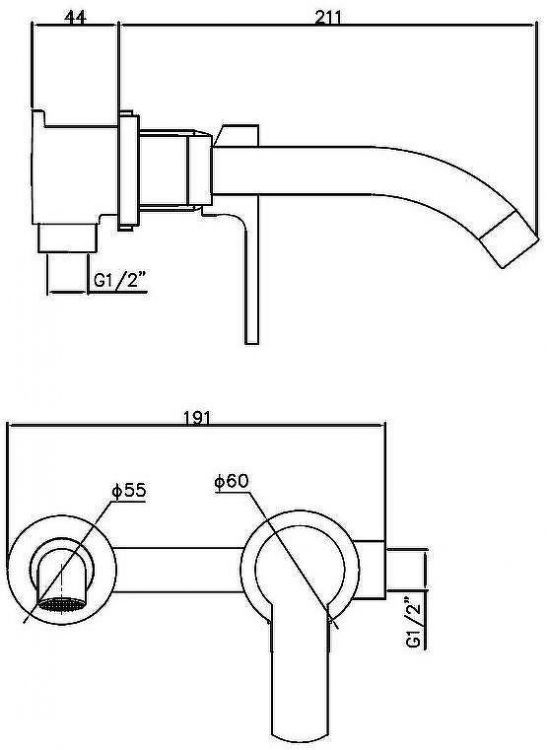 Смеситель для раковины ESKO SM28 B Черный матовый Смеситель для раковины ESKO SM28 B Черный матовый