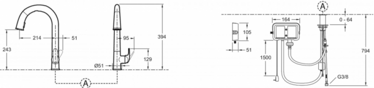 Смеситель для кухонной мойки Jacob Delafon Sensate E72218-B7-VS Смеситель для кухонной мойки Jacob Delafon Sensate E72218-B7-VS
