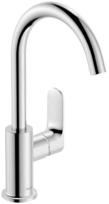 Hansgrohe Rebris S Смеситель для раковины, 1 отв., с донным клапаном, с поворотным изливом, цвет: хром