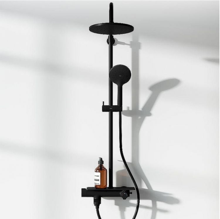 Душевая система Damixa Jupiter 977760300 с термостатом Черная матовая Душевая система Damixa Jupiter 977760300 с термостатом Черная матовая