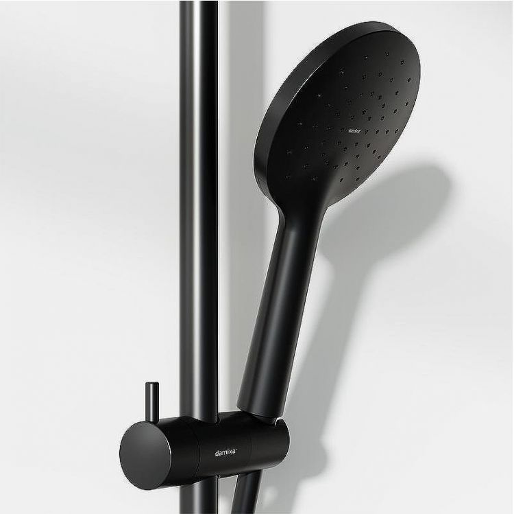 Душевая система Damixa Jupiter 977760300 с термостатом Черная матовая Душевая система Damixa Jupiter 977760300 с термостатом Черная матовая