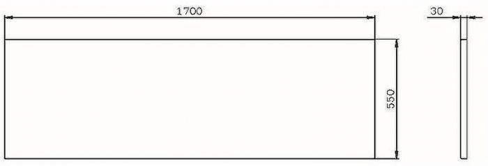 Фронтальная панель для ванны AM.PM X-Joy 170 W94A-170-075W-P Белая