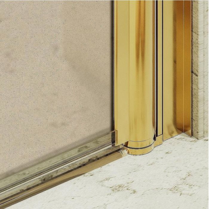 Душевая дверь Maybah Glass MGD-805-3 800x1980 на монопетле Золото стекло бронзовое матовое