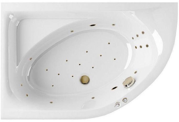 Акриловая ванна Excellent Aquarella 150x100 L WAEX.ARL15.ULTRA.BR с гидромассажем