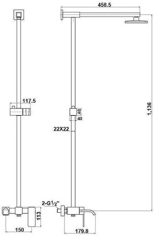 Душевая система Timo Selene SX-1013 Хром