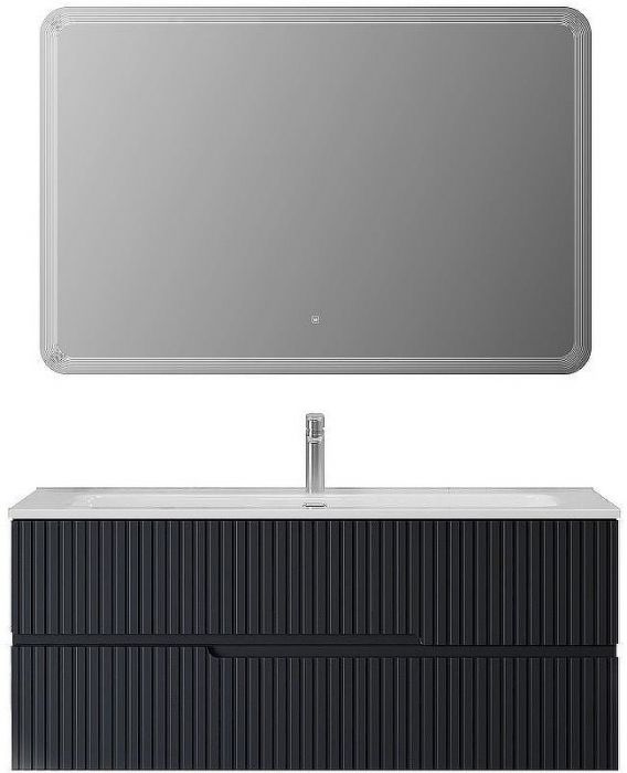 Тумба под раковину Cezares Duet-N 120 DUET-N-1200-2C-SO-GR-P подвесная Grafito