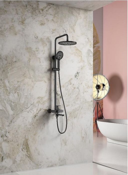 Душевая система Splenka S222.24.06 Черная матовая