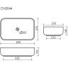Умывальник CERAMICANOVA Element чаша накладная прямоугольная CN5044