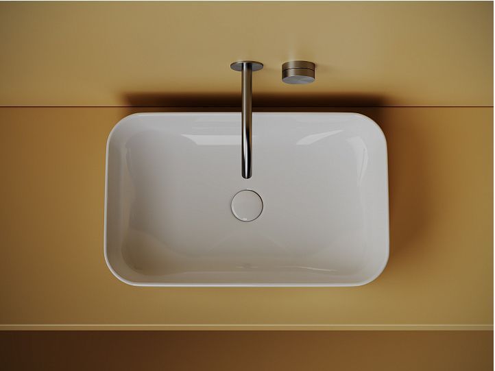 Умывальник CERAMICANOVA Element чаша накладная прямоугольная CN5044