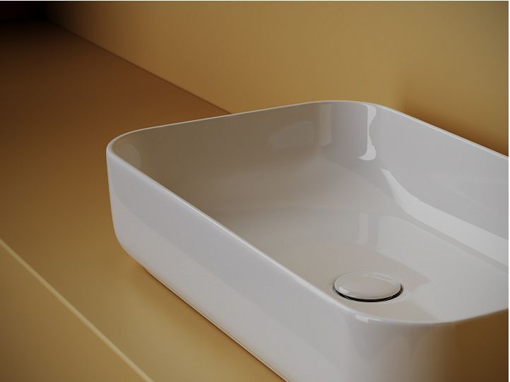 Умывальник CERAMICANOVA Element чаша накладная прямоугольная CN5044