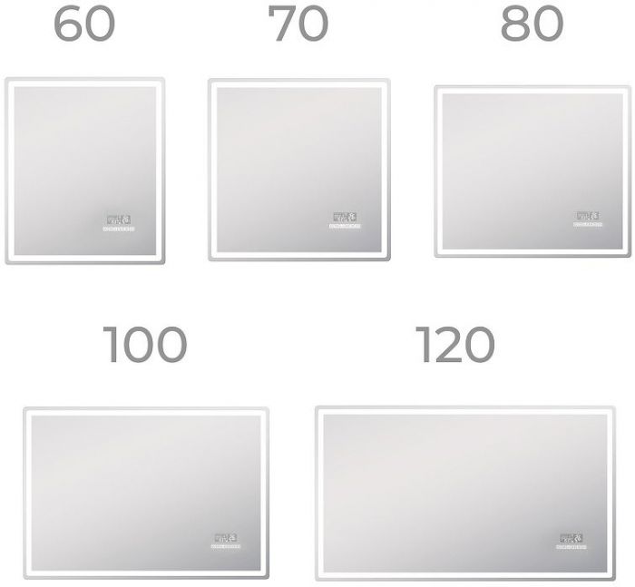 Зеркало Vigo Geometry Media Voice 70 046 с подсветкой c сенсорным выключателем и подогревом