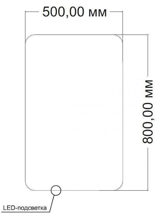 Зеркало Vincea 50 VLM-3BE5008-2 с подсветкой с сенсорным выключателем с подогревом и диммером