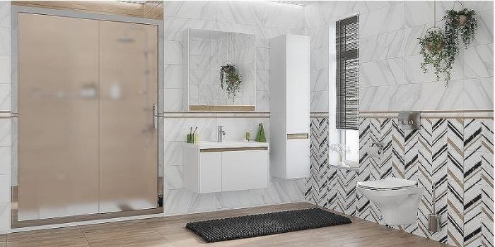 Душевая дверь STWORKI Стокгольм 160 3GW238TTKK000 профиль Хром глянец стекло матовое