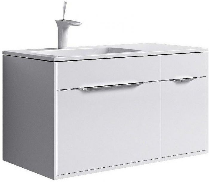 Тумба под раковину Aqwella 5 Stars Malaga 90 Mal.01.09/L подвесная Белая